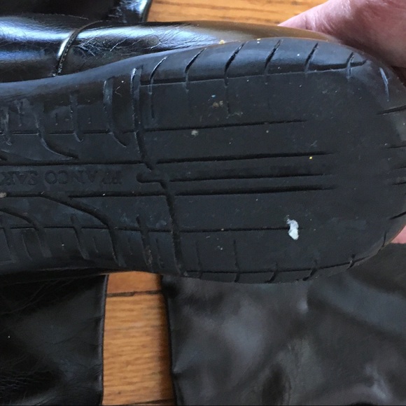 Franco Sarto Retro Style Fitted Black Patent Knee High Boots Black - Picture 6 of 9